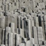 Basalt prisms rock, South Iceland.