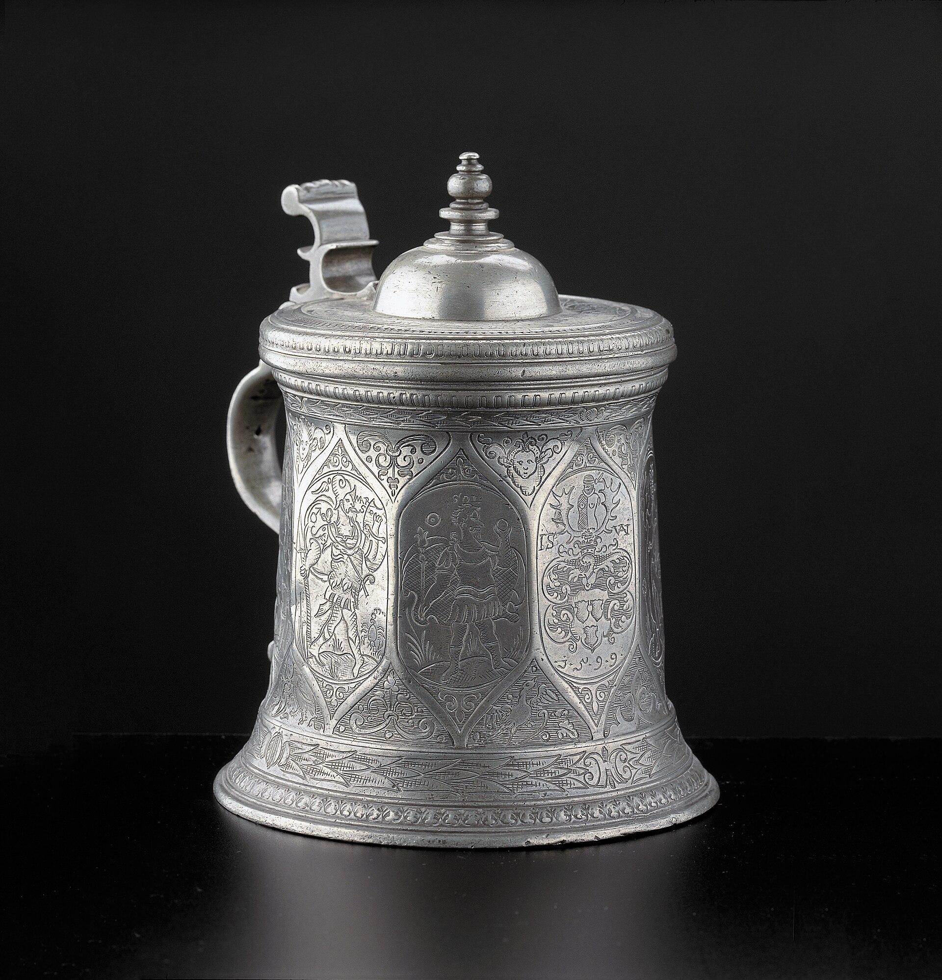 Holba se znakem pražského malířského bratrstva svatého Lukáše, 1599, Uměleckoprůmyslové muzeum v Praze