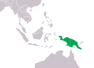 Mapa rozšíření – Krokodýl novoguinejský (Crocodylus novaeguineae)
