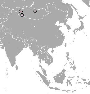 Mapa rozšíření – Kůň převalského (Equus przewalskii)