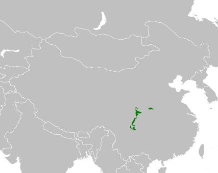 Mapa rozšíření – Panda velká (Ailuropoda melanoleuca)