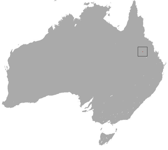 Mapa rozšíření – Vombat severní (Lasiorhinus krefftii)