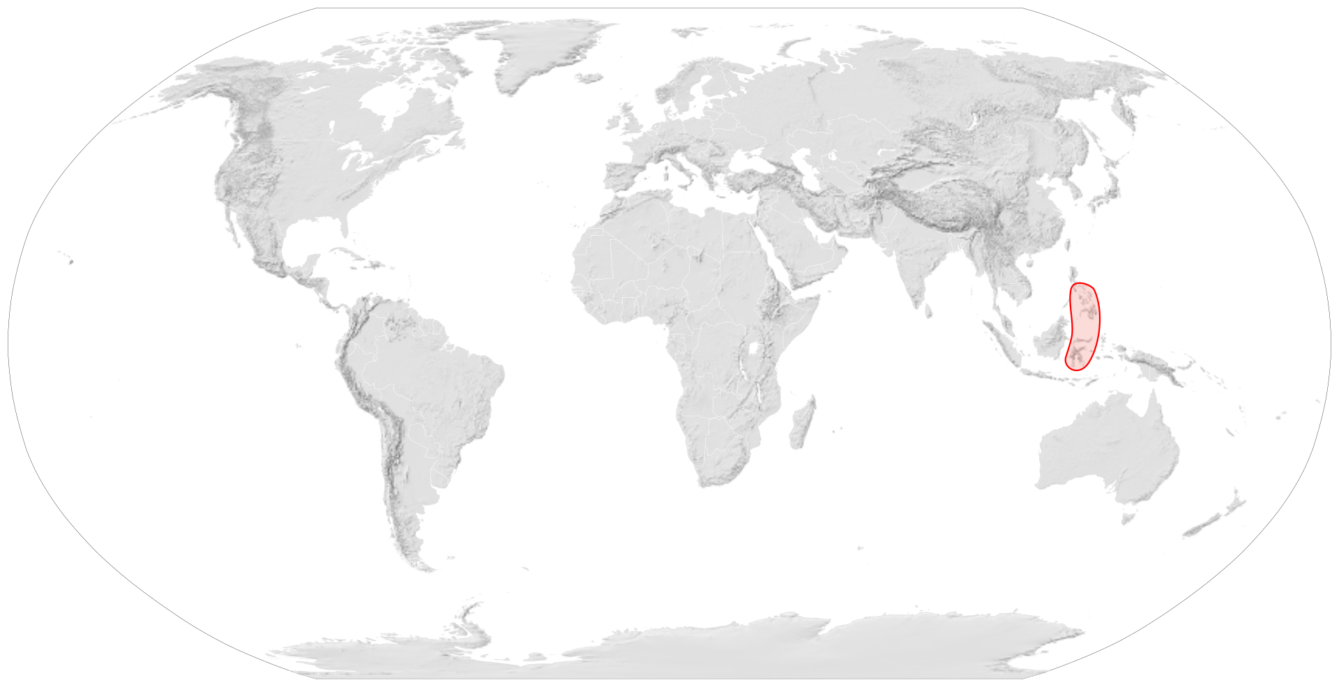 Mapa rozšíření – Včela celebeská (Apis nigrocincta)