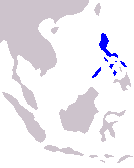 Mapa rozšíření – Krokodýl filipínský (Crocodylus mindorensis)