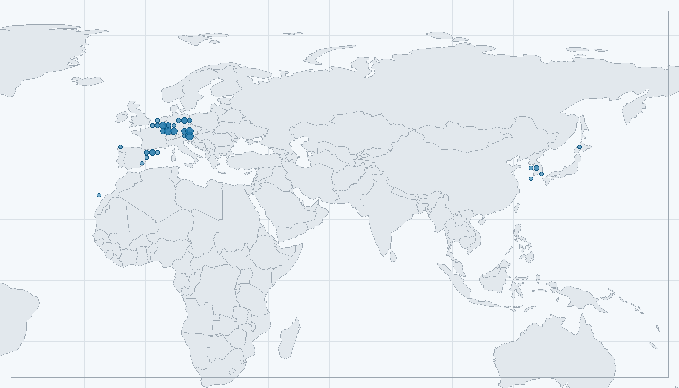 Mapa zaznamenaného výskytu: Čížek lesní (Carduelis spinus)