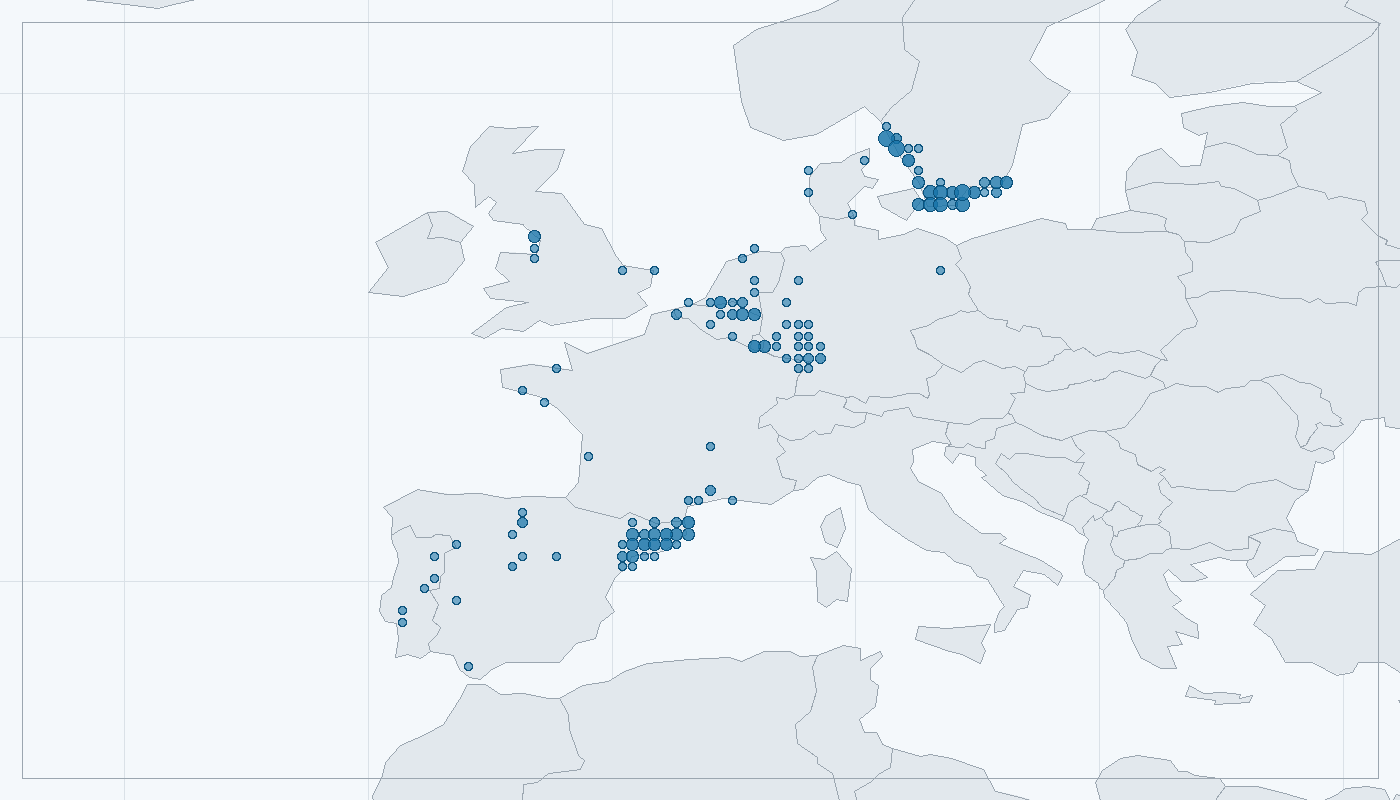 Mapa zaznamenaného výskytu: Ropucha krátkonohá (Epidalea calamita)
