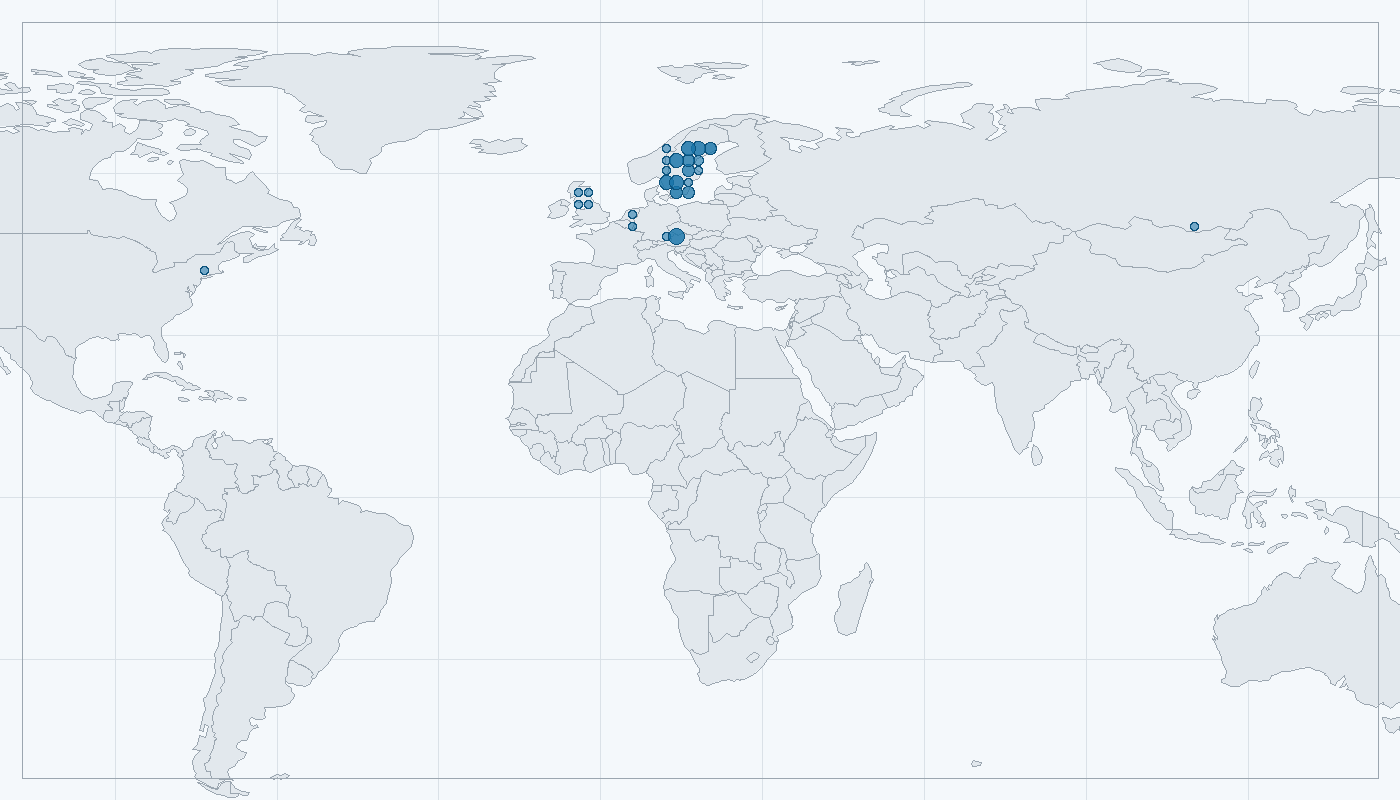 Mapa zaznamenaného výskytu: Tetřívek obecný (Tetrao tetrix)